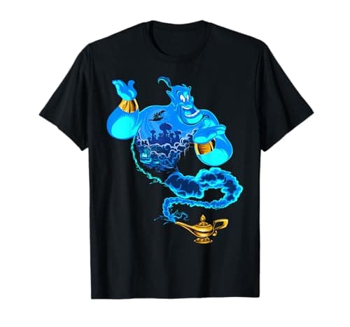 Image of Disney Aladdin Genie Coming Out Of Lamp Portrait T-Shirt