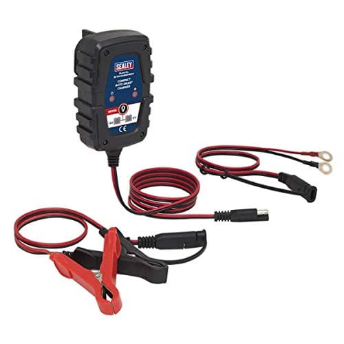 Image of Sealey Compact Smart Trickle Charger & Maintainer 1A 6/12V - AUTOCHARGE100HF, Black