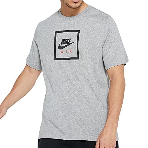 Image of Nike M Nsw Ss TEE Air 2 T-Shirt - Dark Grey Heather/(Black), XX-Large