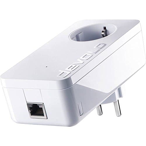 Image of devolo LAN Powerline Adapter, dLAN 1200+ Extension Adapter up to 1200 Mbit/s, Ideal for Home Office, 1x LAN Connection, LAN Socket, White