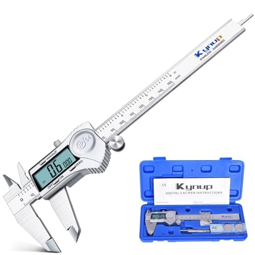 Image of Kynup Digital Caliper 150mm, Stainless Steel Electronic Vernier Calipers with Large LCD, Precision Measuring Tool, Inch/Millimeter/Fraction Conversion, Auto-Off Function(6 Inch)