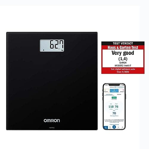 Image of OMRON HN300T2 Intelli IT Smart Bathroom Scales - Bluetooth Weighing Scales for Body Weight and BMI with Smartphone App for progress tracking