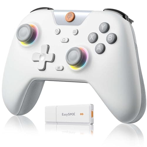 Image of EasySMX X05 Wireless PC Controller with Hall Triggers Joysticks, Bluetooth Game Gamepad Controller with RGB Lights, No Drift Deadzone Gaming Controller for PC Android iphone Switch Steam