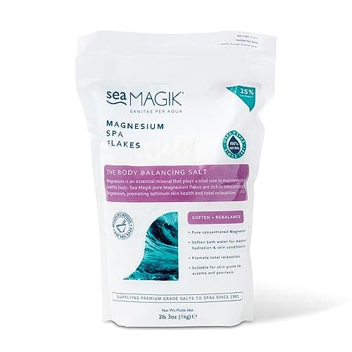 Image of Sea Magik - Magnesium Flakes for Bath, Hydrating and Relaxing, Suitable for All Skin Types and Great for Dry Skin, Eczema, and Psoriasis, Vegan and Cruelty Free (1kg)