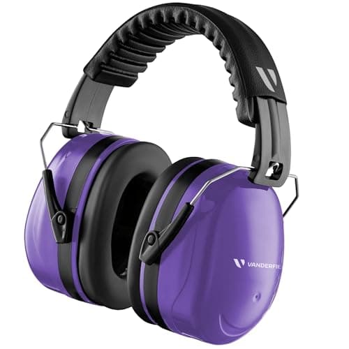 Image of Vanderfields Premium Ear Defenders - Hearing Protection Earmuffs - Broad Spectrum Sound Reduction 35 dB at 2K Hz Noise Cancelling - Headset Noise Cancellation Adults and Teens - Purple Power