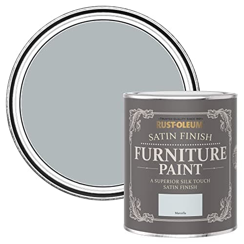 Image of Rust-Oleum Light Blue Furniture & Skirting Board Paint in Satin Finish - Marcella 750ml
