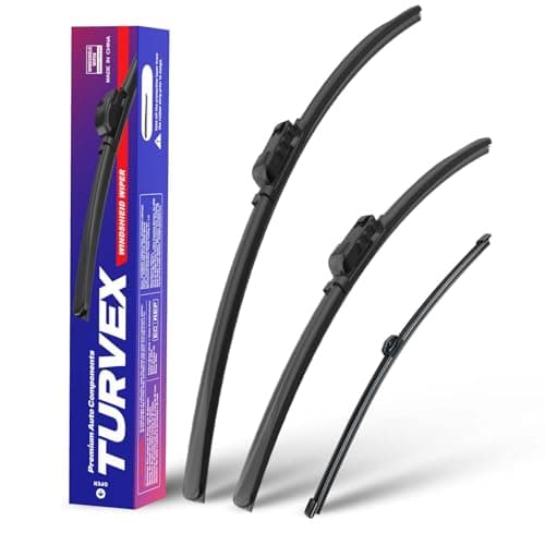 Image of TURVEX Wiper Blades for BMW X1 F48 MK2 Estate Jul 2015 to Jul 2022, Complete Front Window Wiper and Rear Wiper Set, 26" 16" 13" Windscreen Wipers Blade Set - Quiet & Easy Installation (2+1)