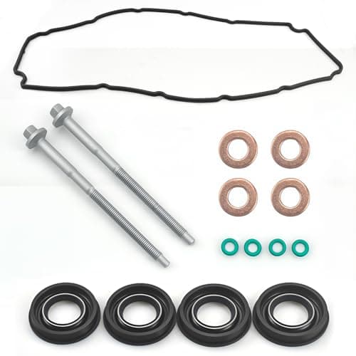 Image of Transit Diesel Injector Seal Kit Fuel Petrol Injector Seals Washer Rubber Seals & Clamp Bolts Rocker Cover Gasket Included for Ford Transit MK7 2.2 2.4 3.2 TDCi, 6C1Q-6K780-AB