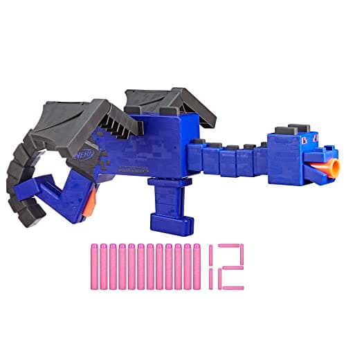 Image of Nerf Minecraft Ender Dragon Blaster and 12 Nerf Elite Foam Darts