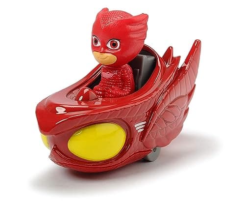 Image of Dickie Toys PJ Masks Single Pack Owl Gliders, Metal Owl Vehicle, wheel, 7 cm, from 3 Years