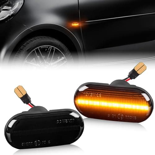Image of OZ-LAMPE 2Pcs LED Side Indicator for Fortwo W453 C453 Nissan Interstar Primastar Kubistar Opel Movano Vivaro Clio Espace Kangoo Laguna Megane SCÉNIC Twingo Master, Side Repeater Smoked