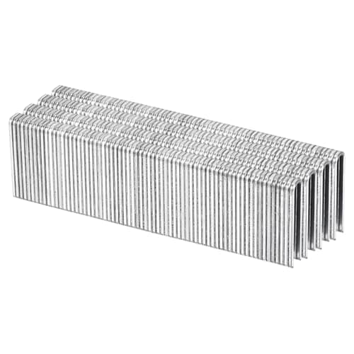 Image of sourcing map 18 Gauge Narrow Crown Staples 1/4"x1", 900Pcs Galvanized Steel for Pneumatic, Electric Stapler, White