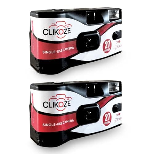 Image of Clikoze Disposable Camera with 27 Exposures - Ultramax ISO 400 35mm Single-Use Film Camera with Flash (2 Disposable Cameras)