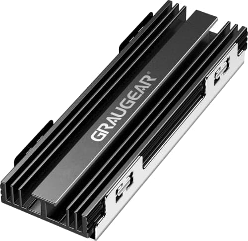 Image of GRAUGEAR Heatsink for M.2 NVMe SSD (2280), Passive, M.2 Cooler Kit, Suitable for PlayStation®5, 2x Silicone Thermal Pad, Aluminium G-PS5HS02