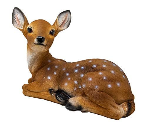 Image of Benera Reh Decorative Bambi Figurine for Home and Garden Indoor Outdoor Brown Fawn 34 x 27 cm