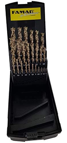 Image of FAMAG 1594825 25pcs HSS-Ground Brad Point Drill Bit Set in Plastic Case