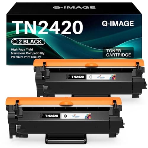 Image of Q-image TN2420 TN2410 Black Toner Cartridge Replacement Compatible with Brother HL-L2350DW HL-L2310D MFC-L2710DW MFC-L2710DN MFC-L2730DW MFC-L2750DW DCP-L2510D DCP-L2530DW HL-L2375DW (2 Black Toner)