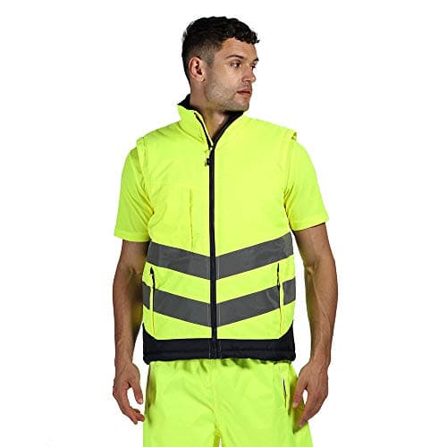 Image of Regatta TRA840 20770 Professional Hi-Vis Body warmer, Yellow/Navy, L