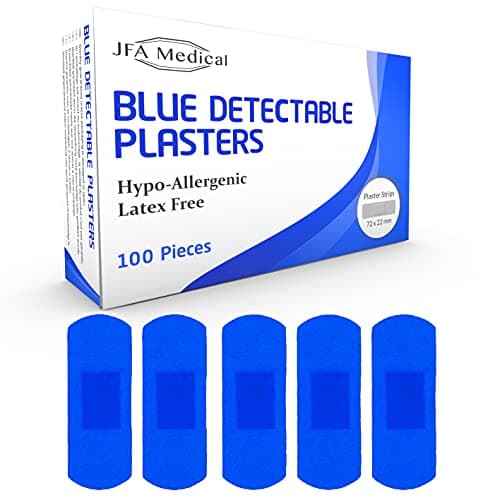 Image of JFA Medical Blue Plasters 100 Plasters per Pack (Large (72 x 22mm))