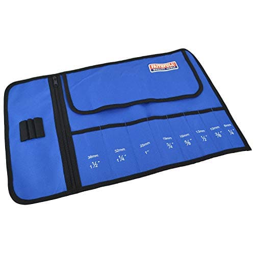 Image of Faithfull FAICR8 8 Pocket Chisel Roll With Zip Up Compartment