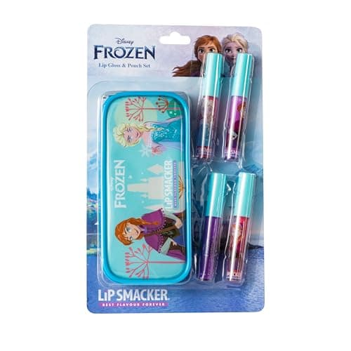 Image of Lip Smacker Frozen Lip Gloss Set, Colorful Frozen-Inspired Make-up Giftset for Kids Including 4 Shiny Lip Glosses and a Winter Wonderland Celebration Pouch for your Kids' Princess Look On-the-Go