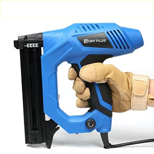 Image of Household Nail Gun & Staple Gun 2in1 Electric Heavy Duty Stapler Nailer Tool, 10-25mm Electric Straight Nail Staple Gun Heavy Duty Woodworking Tool 220V Power