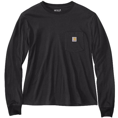 Image of Carhartt Women's Long-Sleeved Shirt Lightweight L/S Pocket, black, M
