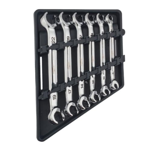 Image of Milwaukee Open Double Ring Spanner Set 8/10/12/14/17/19 6-Piece