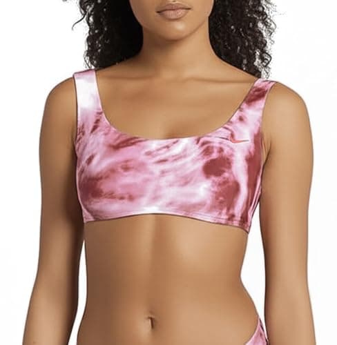 Image of Nike Womens Essentials Scoop Neck Bikini Top Swim Bathing Suit Swimwear
