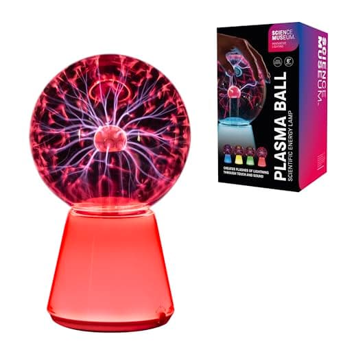 Image of Funtime Gifts Science Museum 6-Inch Plasma Ball – Touch & Sound Reactive, Interactive Lightning Effect, Static Electricity Globe, Fun Science Cool Gadget & Room Décor, NO Bulb, NOT a Light Source