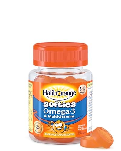 Image of Haliborange Omega-3 and Multivitamins 30 Orange Flavour Softies