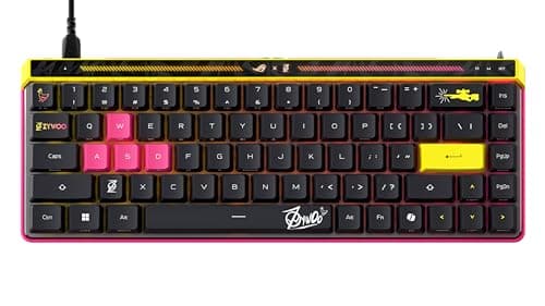 Image of ASUS ROG Falchion Ace HFX Hall Effect Wired Gaming Keyboard – 65% TKL, Dual USB-C, Magnetic Switch, Rapid Trigger, Speed Tap, 8K Hz Polling, Touch Panel, Protective Cover, PBT Keycaps – ZywOo Edition