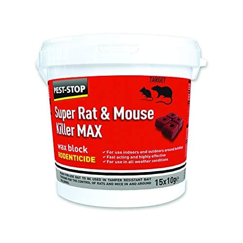 Image of Pest-Stop 2XSuper Rat and Mouse Killer Wax Blocks, 15 x 10g