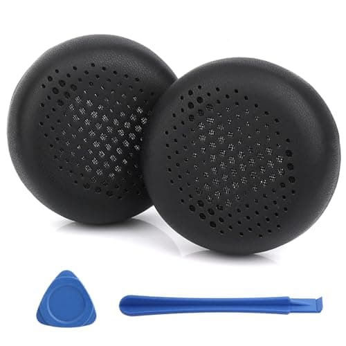 Image of Replacement earpads for AKG Y500 On-Ear Foldable Wireless Bluetooth Headphones, soft memory foam cushions with protein leather and high-density noise isolation (Black)