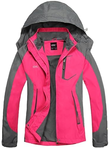 Image of DCmount Womens Waterproof Jacket Ladies Hooded Raincoat softshell