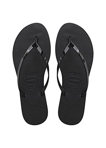 Image of Havaianas Women's You Metallic Sandal, Black,39/40 BR (9-10 M US)