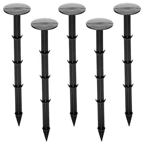 Image of KINGLAKE 30 Pcs 20cm Plastic Garden Securing Pegs Long Ground Pegs for Landscape Weed Fabric Cover Fleece Tents Camp Tarps