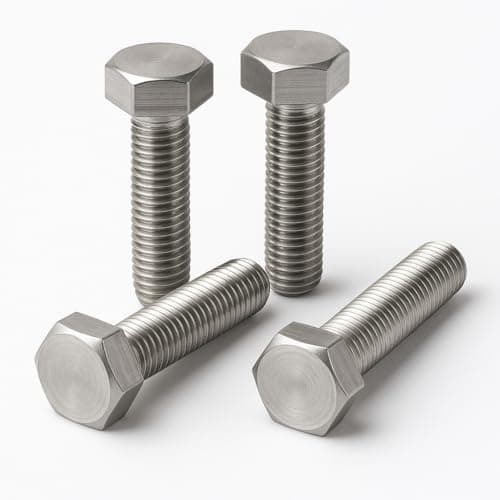 Image of M10 Bolts, M10 x 30mm Hex Head Cap Screws (4pk) - A2 Stainless Steel, Fully Threaded Hex Head Cap Screws For Construction, Automotive, Machinery (4pk)