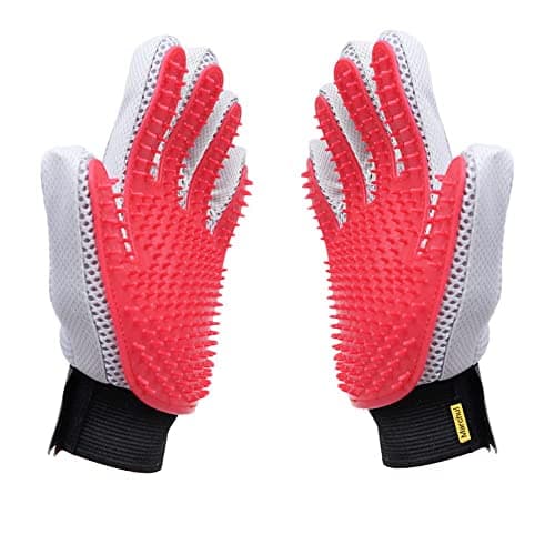 Image of Marchul Pet Grooming Gloves, Cat Brush Glove for Hair Removal, Dog Washing Gloves, Pet Deshedding Massage Glove for Long/Short Hair (1 Pair)
