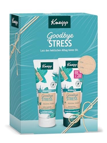 Image of Kneipp Goodbye Stress Gift Set - Includes 1x Active Shower & 1x Body Lotion - Goodbye Stress: Refreshing Fragrance with Natural Essential Rosemary Oil and Watermint Extract - 2 x 200 ml