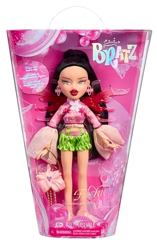 Image of Bratz Fashion Pixiez Jade - Collectible Fantasy Doll with Real Fashions and Accessories, Wings Transform into a Ring, Pink