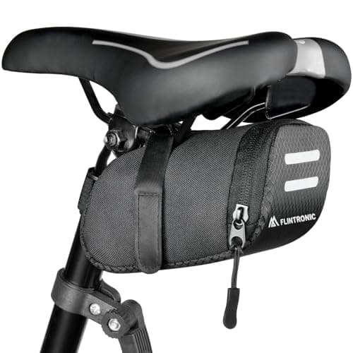 Image of flintronic Bike Saddle Bag, Mini Reflective Cycling Seatpost Bag for Mountain and Road Bikes