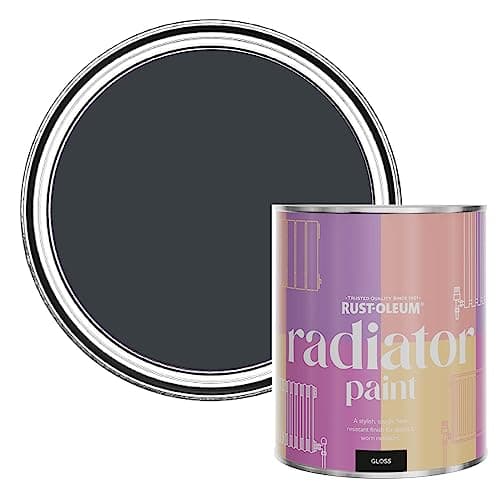 Image of Rust-Oleum Grey Heat Resistant Radiator Paint in Gloss Finish - Anthracite (RAL 7016) 750ml