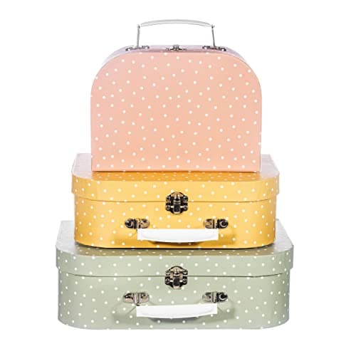 Image of Sass & Belle Earth Tones Spotted Suitcase - Set of 3