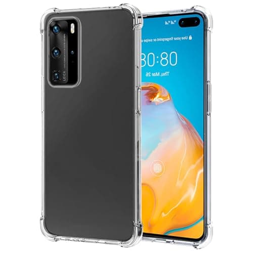 Image of Wanyuexes Case for Huawei P40 Pro Case, P40 Pro Plus/for Huawei P40 Pro+ ELS-NX9 Case, Soft Clear TPU Phone Cases Slim Silicone Protective Shockproof Transparent Cover for Huawei P40 Pro Crystal Clear