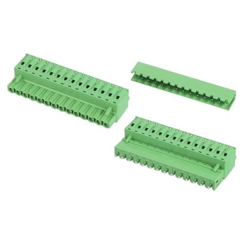 Image of sourcing map 2 Set 14-Pin 5.08mm/0.2" Pitch PCB Mount Screw Terminal Block Connectors Straight No Soldering 2EDGKD Male & Female Connectors Plug for 28-10AWG