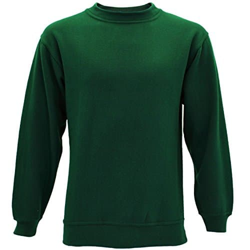Image of Absolute Apparel Mens AA24 Regular Big Size Gym Sterling Sweatshirt Crew Neck Bottle Green
