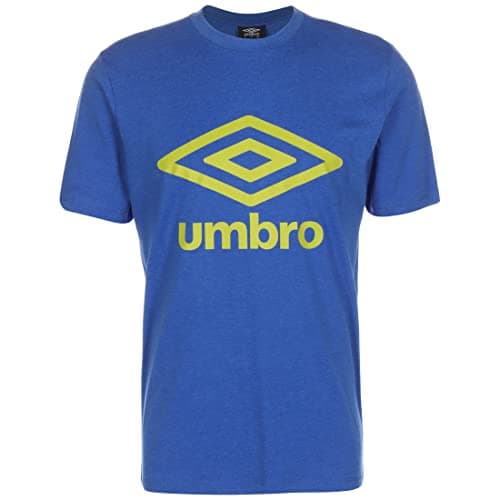Image of UMBRO Men's Large Logo T-Shirt, Blue/Neon Green, XXL (60 EU), Blue/Neon Green