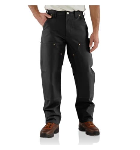 Image of Carhartt Men's Loose Fit Firm Duck Double-Front Utility Work Pant, Black, W36/L32