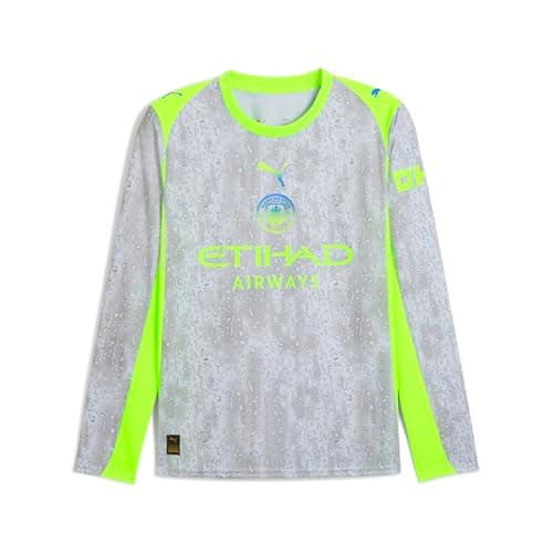 Image of PUMA Manchester City Third Shirt Long Sleeve 2025/26 Season - Replica - Men - Pro Green - Size: L